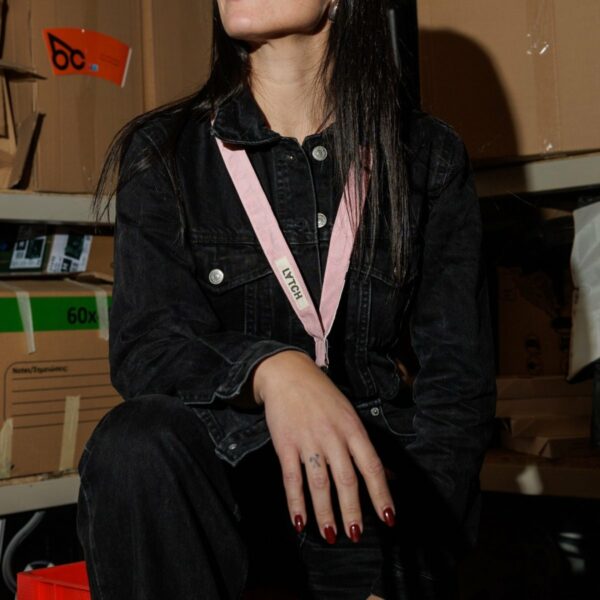Baby pink lanyard_L00003