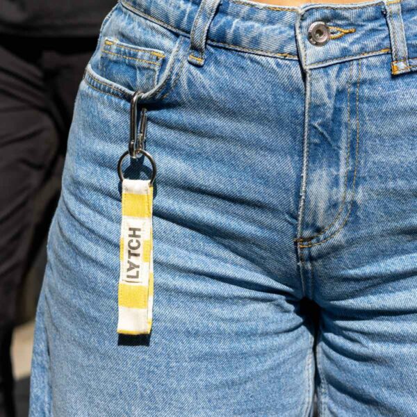 Yellow striped key holder. - Image 2