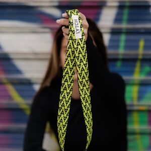 Black & yellow logo lanyard